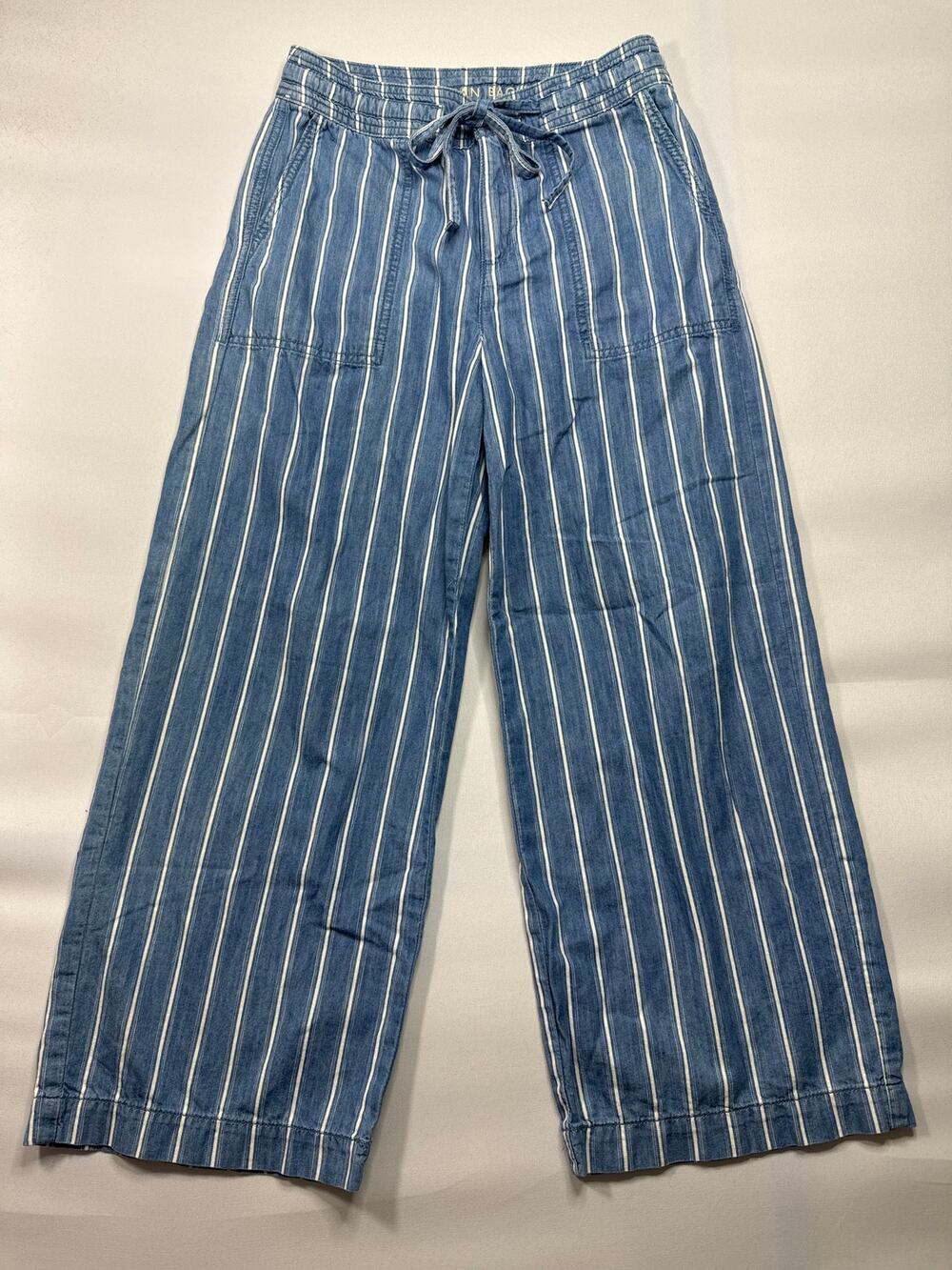 American Eagle Women's Wide Leg Crop Drawstring Denim Pants - Size 00 (25x24)